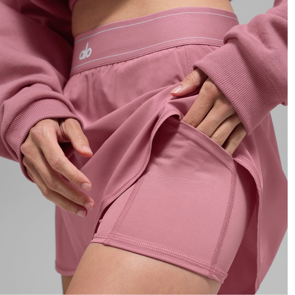 NWT AUTHENTIC ALO YOGA PINK WILD ROSE MATCH POINT SKIRT SAME DAY SHIP LAST ONE - Picture 6 of 10